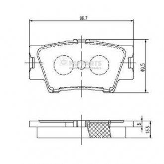 Тормозные колодки, к-кт. NIPPARTS J3612035