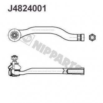 Наконечник рулевой тяги левый наружный HONDA ACCORD VII SEDAN NIPPARTS J4824001