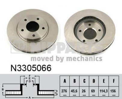 Тормозной диск NIPPARTS N3305066