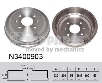 Гальмiвний барабан NIPPARTS N3400903