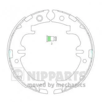 Тормозные колодки, к-кт. NIPPARTS N3502083