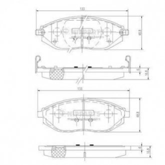 Гальмівні колодки NIPPARTS N3600916