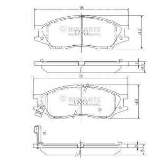 Гальмівні колодки NIPPARTS N3601097 (фото 1)