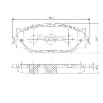 Тормозные колодки, к-кт. NIPPARTS N3602128