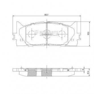 Колодки тормозные диск. Toyota CAMRY 40 06- NIPPARTS N3602141