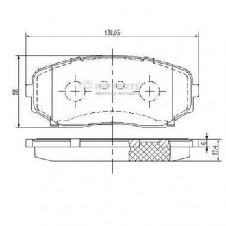 Тормозные колодки, к-кт. NIPPARTS N3603070