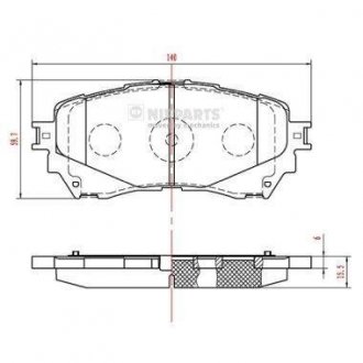 Тормозные колодки, к-кт. NIPPARTS N3603074