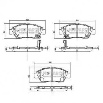 Гальмівні колодки NIPPARTS N3604071