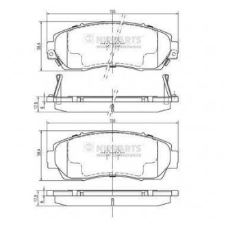 Тормозные колодки, к-кт. NIPPARTS N3604073