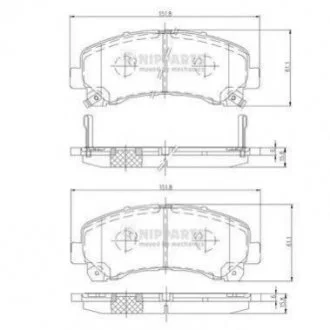 Гальмівні колодки NIPPARTS N3609011