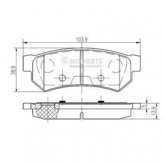 Тормозные колодки, к-кт. NIPPARTS N3610907