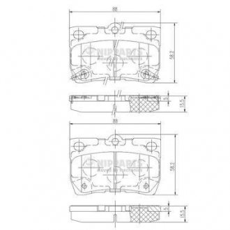 Тормозные колодки, к-кт. NIPPARTS N3612041