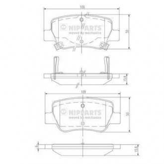 Тормозные колодки дисковые NIPPARTS N3612042