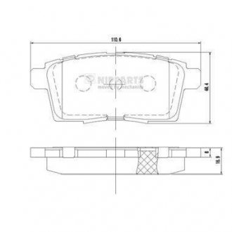 Тормозные колодки, к-кт. NIPPARTS N3613024