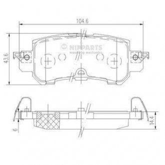 Тормозные колодки, к-кт. NIPPARTS N3613026