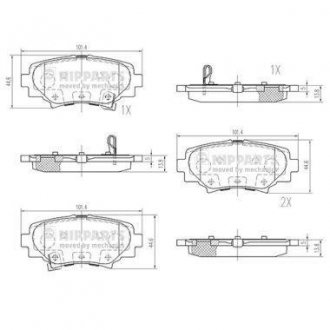 Тормозные колодки, к-кт. NIPPARTS N3613027