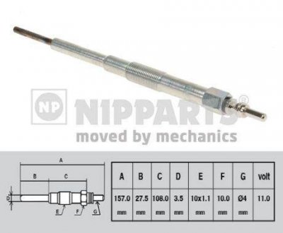 Свічка розжарювання NIPPARTS N5717000