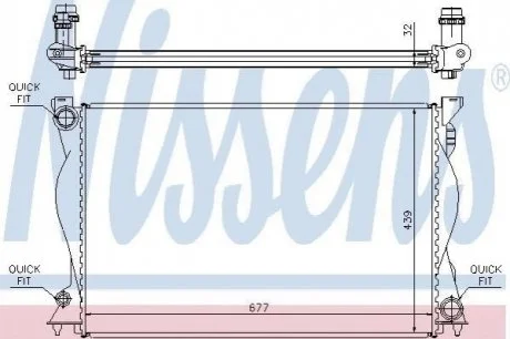 Радіатор AI A 6/S 6(04-)2.4 i V6(+)[OE 4F0.121.251 L] NISSENS 60234A