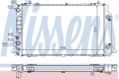 Радиатор AI 80/90(91-)1.9 TDi(+)[OE 8A0.121.251 A] NISSENS 60448A