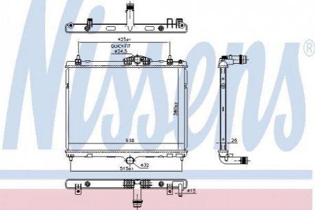 Радіатор системи охолодження NISSENS 606055
