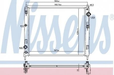 Радіатор NIS NISSENS 606119