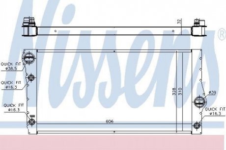 Радіатор BMW 5 F10-F11-F18(10-)535 i(+)[OE 1711.7.570.096] NISSENS 60775