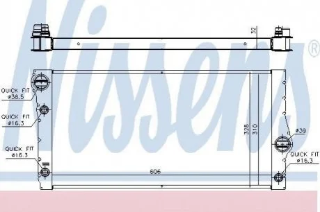 Радіатор BMW 5 F10-F11-F18(10-)535 i(+)[OE 1711.7.570.096] NISSENS 60775