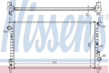 Радиатор FD TRANSIT CONNECT(02-)1.8 Di(+)[OE 1365996] NISSENS 62021A