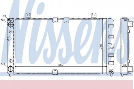 Радіатор LADA KALINA(04-)1.4 i 16V(+)[OE 11181301012] NISSENS 623554