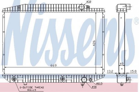 Радиатор MB S W 126(79-)380 S(+)[OE 126 500 01 03] NISSENS 62727A (фото 1)