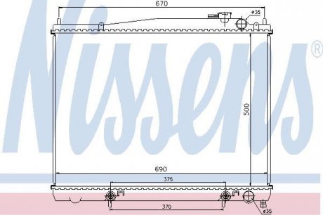 Радиатор INFIN QX 33(+)[OE 21410-0W510] NISSENS 62916