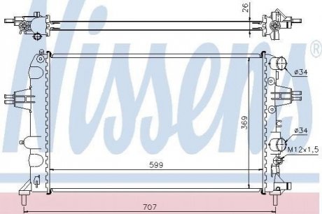 Радіатор охолоджування NISSENS 63095A