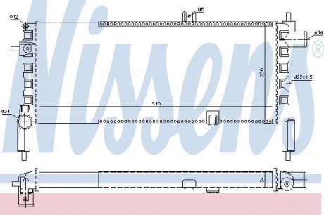 Радіатор OP CORSA A(82-)1.2(+)[OE 1300 016] NISSENS 63287