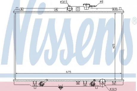 Радиатор охлаждения двигателя NISSENS 63346