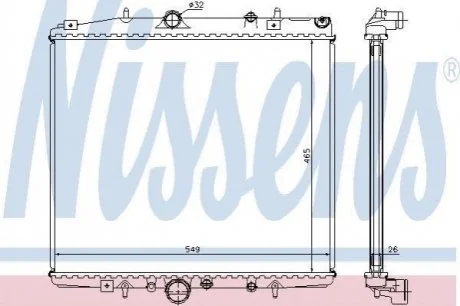 Радіатор CN C8(02-)2.0 HDi(+)[OE 1330.A4] NISSENS 63695A