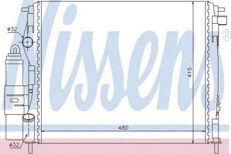 Радіатор охолоджування NISSENS 63773