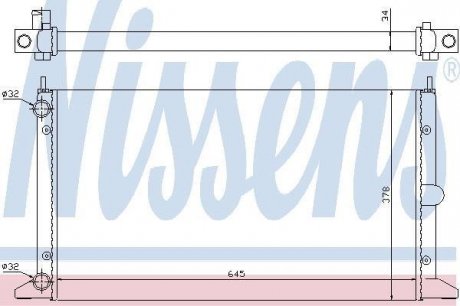 Радіатор FD GALAXY(95-)2.0 i[OE 95VW 8005 CA] NISSENS 63993