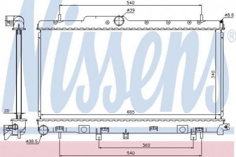 Радіатор охолоджування NISSENS 64116