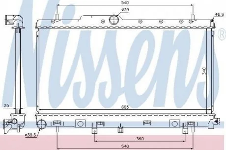Радіатор охолоджування NISSENS 64116