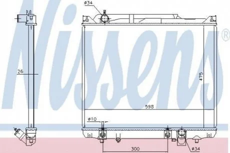 Радіатор охолодження NISSENS 641776