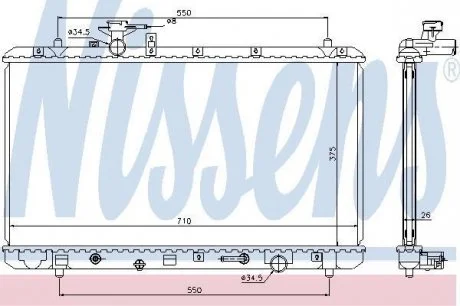 Радиатор SZ SX4(06-)2.0 i 16V(+)[OE 17700-80J10] NISSENS 64205