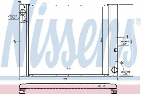 Радіатор охолодження двигуна First Fit NISSENS 64325
