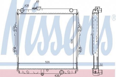 Радіатор охолоджування NISSENS 64598A
