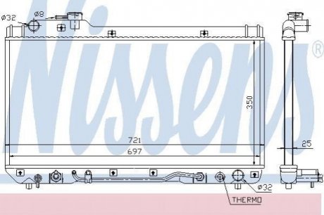 Радіатор TY RAV 4(94-)2.0 i 16V[OE 16400-7A120] NISSENS 64761