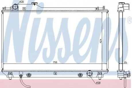 Радіатор охолоджування NISSENS 64764