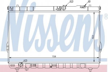 Радіатор HY SANTA FE(00-)2.0 CRDi[OE 25310-26400] NISSENS 67031