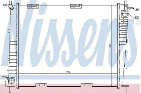 Радіатор охолоджування NISSENS 67284