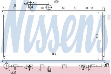 Радиатор SU IMPREZA(00-)1.6 i(+)[OE 32007315] NISSENS 67711