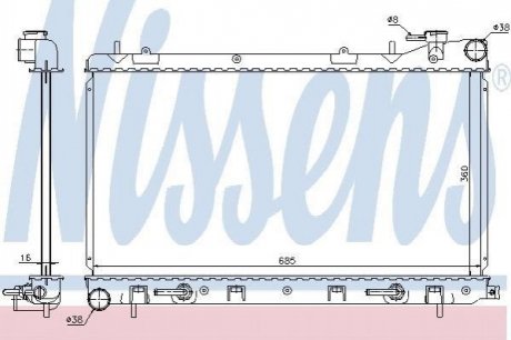 Радіатор SU FORESTER(02-)2.5 i[OE 45111-SA131] NISSENS 67715