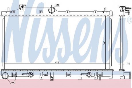 Радиатор системы охлаждения NISSENS 67720